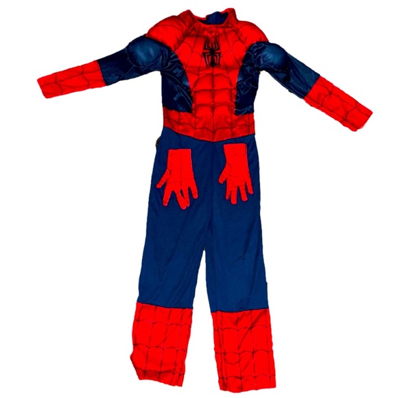 Marvel Kids 🦸 Superhero, Spider-Man padded Bodysuit / costume with gloves - Picture 3 of 8